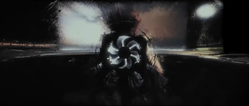Plan sombre et abstrait extrait du clip FLOAX de DIGMA